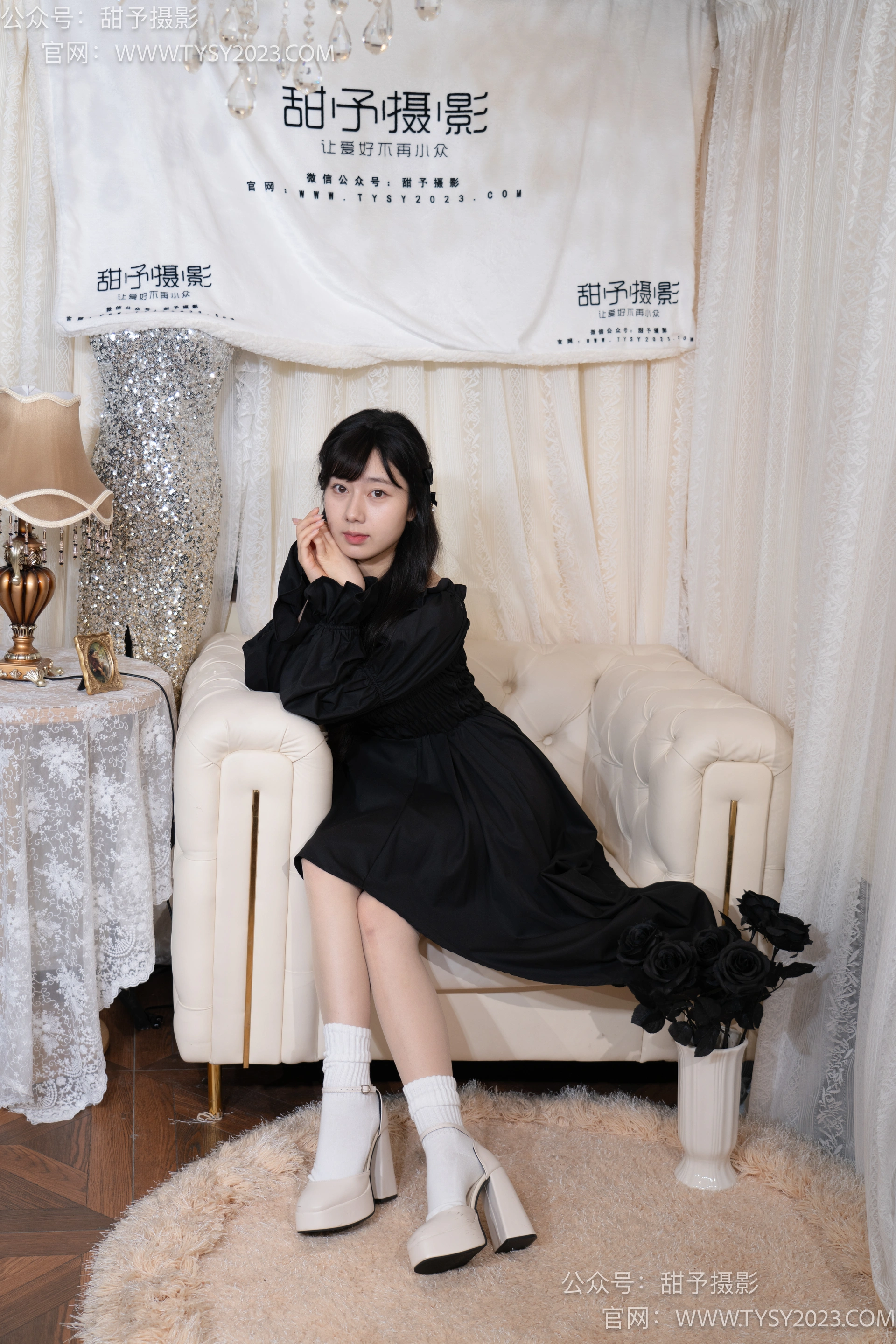 甜予摄影 No.034 鱼鱼-高跟鞋、白棉袜、肉丝 1